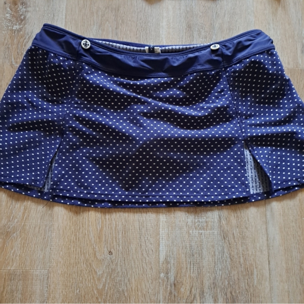 NAUTICA Navy Blue & White Polka-Dot Tankini Women's Bathing Suit Bottom Size 10